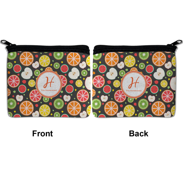 Apples & Oranges Neoprene Coin Purse - Front & Back (APPROVAL)