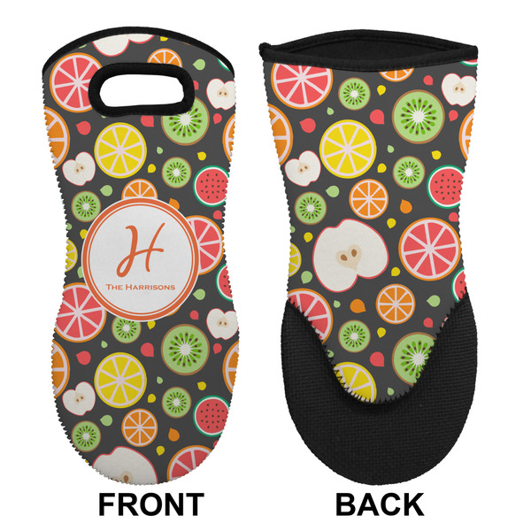 Apples & Oranges Neoprene Oven Mitt (Front & Back)