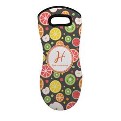 Apples & Oranges Neoprene Oven Mitt w/ Name and Initial