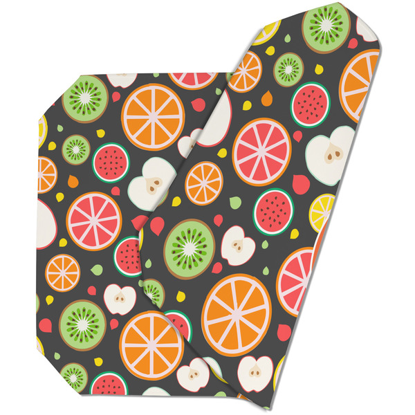 Custom Apples & Oranges Dining Table Mat - Octagon (Double-Sided) w/ Name and Initial