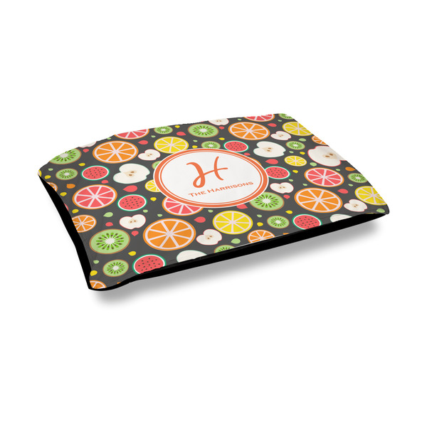 Custom Apples & Oranges Outdoor Dog Bed - Medium (Personalized)