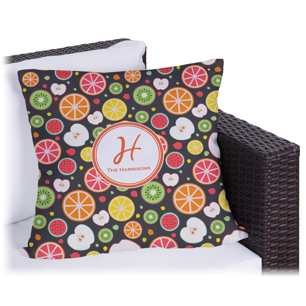 Custom Apples & Oranges Outdoor Pillow - 18" (Personalized)