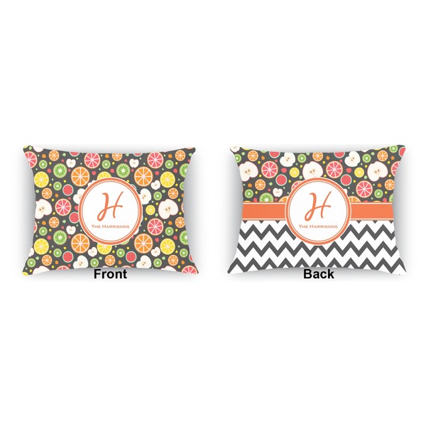 Apples & Oranges  Outdoor Rectangular Throw Pillow (Front and Back)