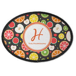 Apples & Oranges Iron On Oval Patch w/ Name and Initial