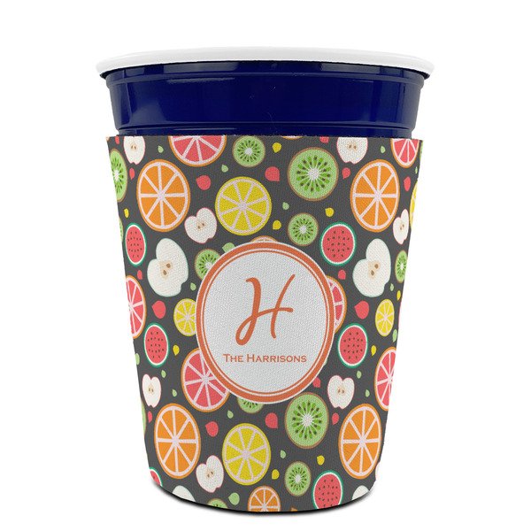 Apples & Oranges Party Cup Sleeves - without bottom - FRONT (on cup)