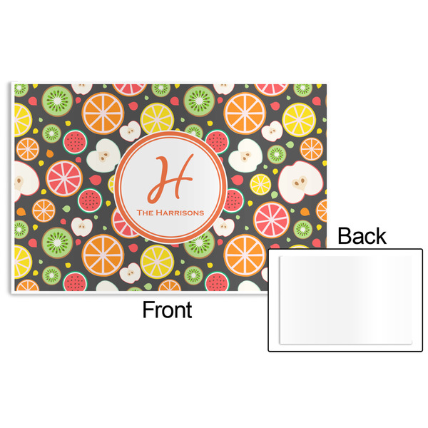 Apples & Oranges Disposable Paper Placemat - Front & Back