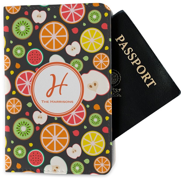 Custom Apples & Oranges Passport Holder - Fabric (Personalized)