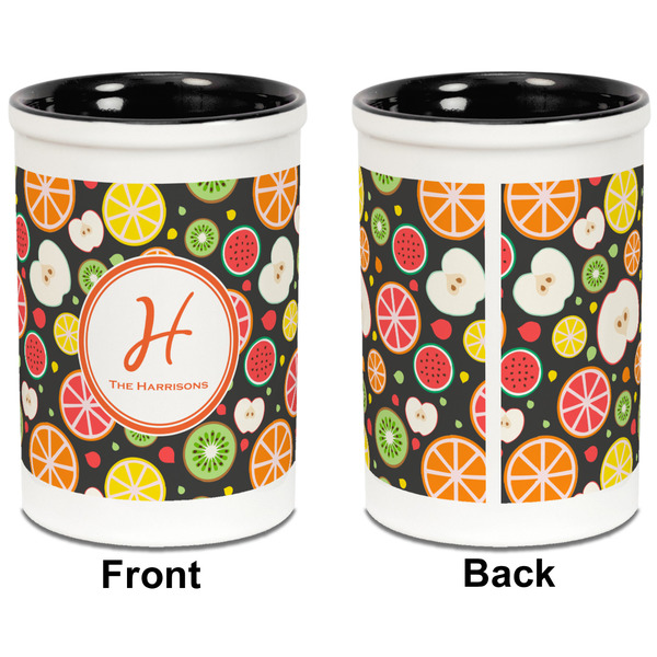 Apples & Oranges Pencil Holder - Black - approval