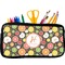 Apples & Oranges Neoprene Pencil Case - Small w/ Name and Initial