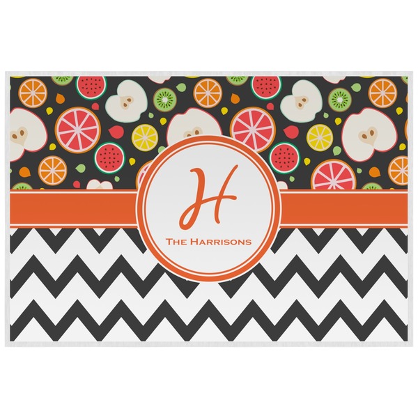 Apples & Oranges Personalized Placemat (Back)