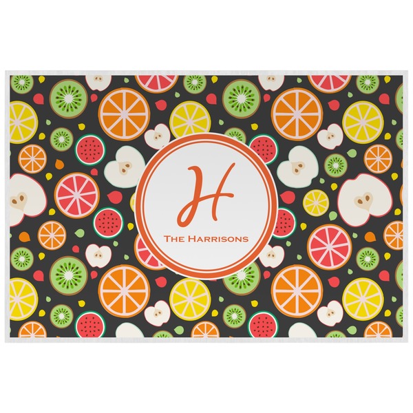 Custom Apples & Oranges Laminated Placemat w/ Name and Initial
