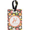 Apples & Oranges Plastic Luggage Tag - Rectangular w/ Name and Initial