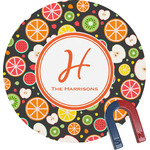 Apples & Oranges Round Fridge Magnet (Personalized)