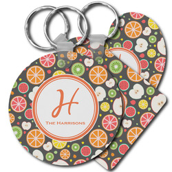 Apples & Oranges Plastic Keychain (Personalized)