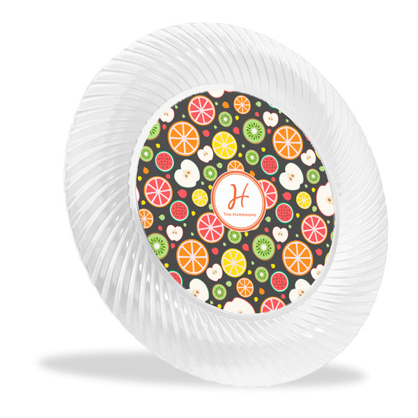 Custom Apples & Oranges Plastic Party Dinner Plates - 10" (Personalized)