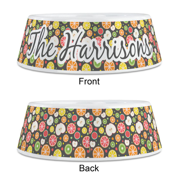 Apples & Oranges Plastic Pet Bowls - Medium - APPROVAL