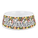 Apples & Oranges Plastic Dog Bowl - Medium (Personalized)