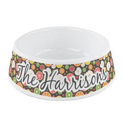 Apples & Oranges Plastic Dog Bowl - Small (Personalized)