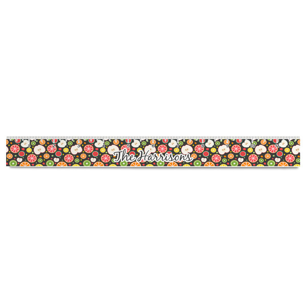 Apples & Oranges Plastic Ruler - 12" - FRONT