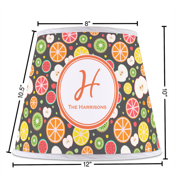 Apples & Oranges Poly Film Empire Lampshade - Dimensions