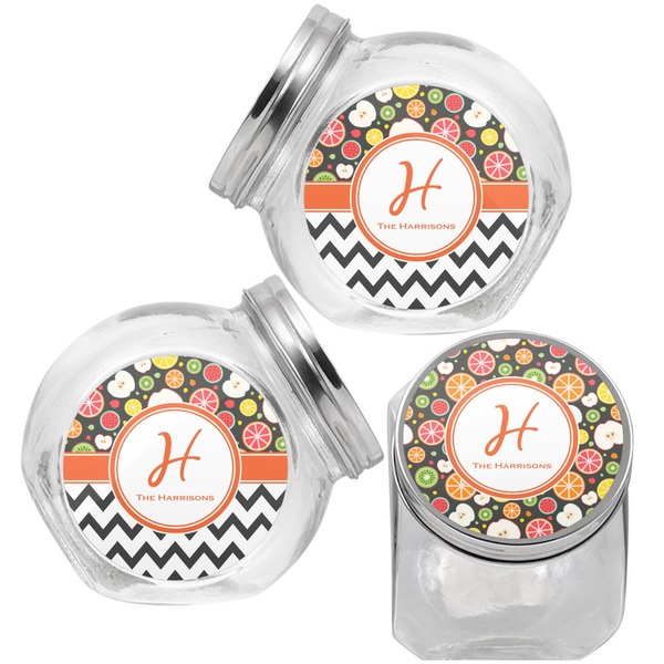 Apples & Oranges Puppy Treat Jar - Top Left Right