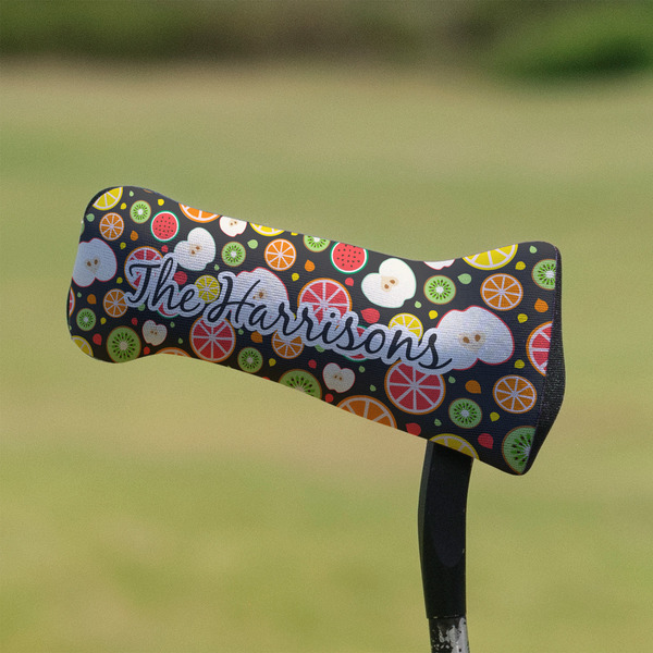 Apples & Oranges Putter Cover - On Putter