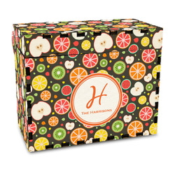 Apples & Oranges Wood Recipe Box - Full Color Print (Personalized)