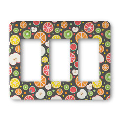 Apples & Oranges Rocker Style Light Switch Cover - Three Switch