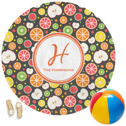 Apples & Oranges Round Beach Towel (Personalized)