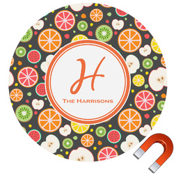 Apples & Oranges Round Car Magnet - 10" (Personalized)