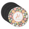 Apples & Oranges Round Rubber Backed Coasters - Set of 4 (Personalized)