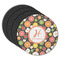 Apples & Oranges Round Rubber Backed Coasters - Set of 4 (Personalized)