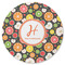 Apples & Oranges Round Rubber Backed Coaster (Personalized)