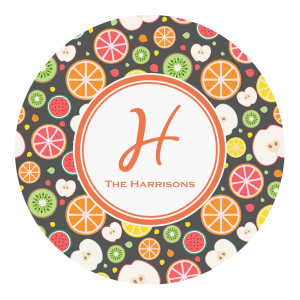 Custom Apples & Oranges Round Decal (Personalized)