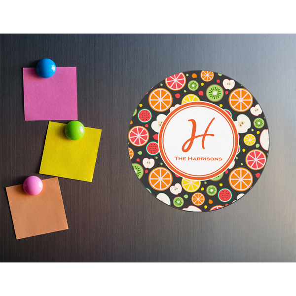 Apples & Oranges Round Fridge Magnet - LIFESTYLE
