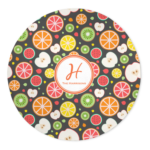 Custom Apples & Oranges 5' Round Indoor Area Rug (Personalized)