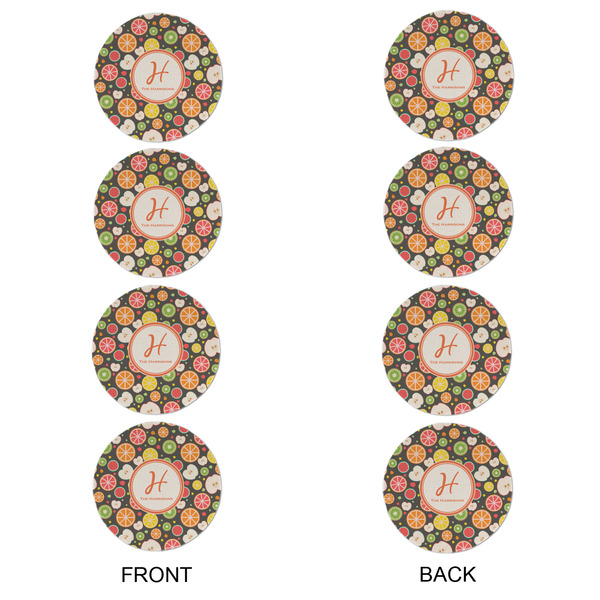 Apples & Oranges Round Linen Placemats - APPROVAL Set of 4 (double sided)