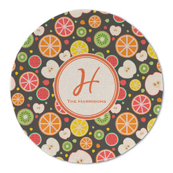 Apples & Oranges Round Linen Placemat (Personalized)