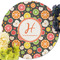 Apples & Oranges Round Linen Placemats - Front (w flowers)
