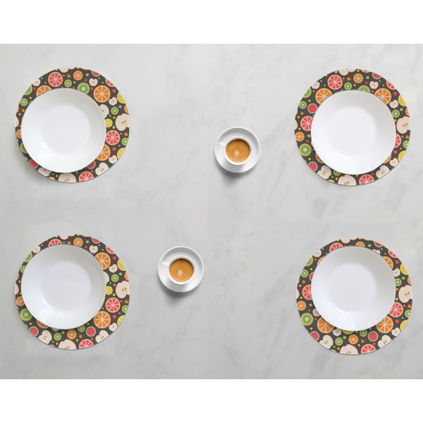 Apples & Oranges Round Linen Placemats - LIFESTYLE (set of 4)
