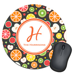 Apples & Oranges Round Mouse Pad (Personalized)