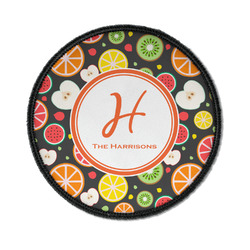 Apples & Oranges Iron On Round Patch w/ Name and Initial