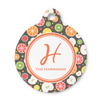 Apples & Oranges Round Pet ID Tag - Small (Personalized)