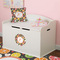 Apples & Oranges Round Wall Decal on Toy Chest