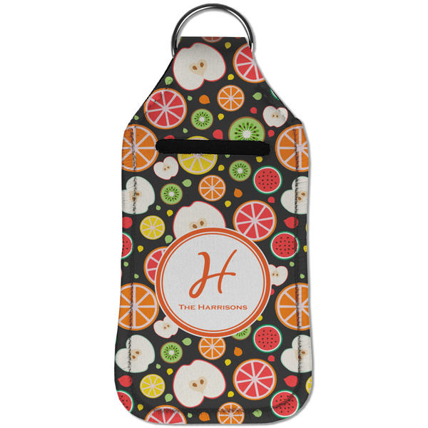 Apples & Oranges Sanitizer Holder Keychain - Large (Front)