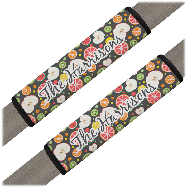 Custom Apples & Oranges Seat Belt Covers (Set of 2) (Personalized)