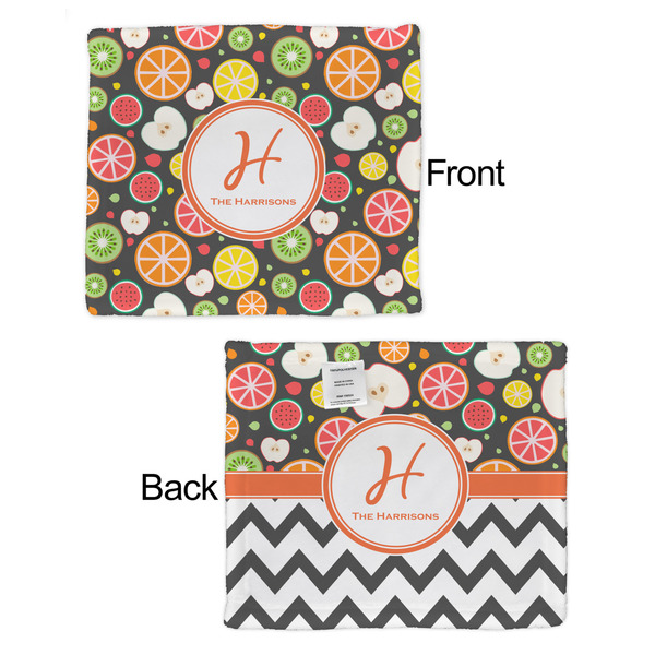 Apples & Oranges Security Blanket - Front & Back View