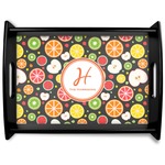 Apples & Oranges Black Wooden Tray - Large (Personalized)