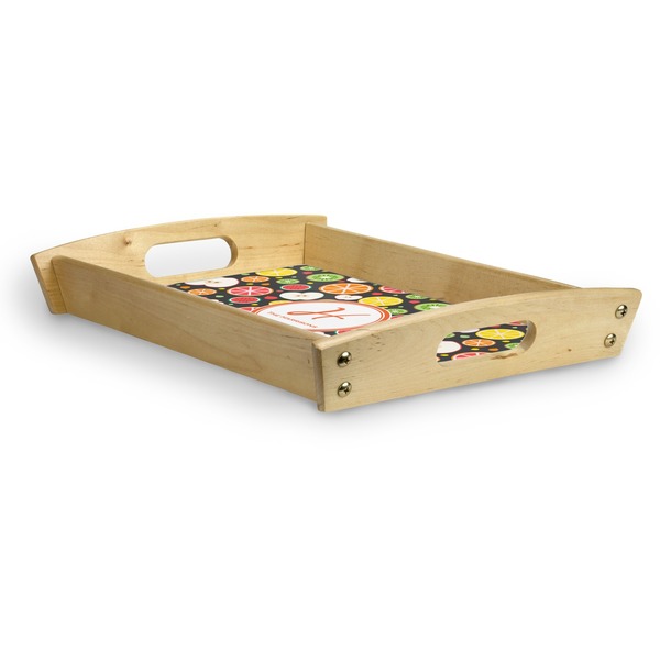 Apples & Oranges Serving Tray Wood Small - Corner