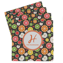 Apples & Oranges Absorbent Stone Coasters - Set of 4 (Personalized)